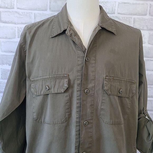 Triple Aught Tactical Green Long Sleeve Button Up Mens Shirt USA 3X Outdoor - Picture 2 of 8